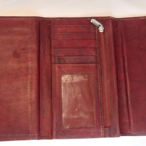 Marshal Burgundy Wallet & Checkbook - Picture 6 of 8
